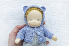 Knitted clothes for 7&quot;/18 cm Waldorf doll. 16 PDF patterns Product Image 8