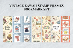 Vintage Kawaii Stamp Frames Bookmark Set,Pastel Retro Postage Product Image 8