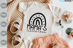 Mama's Little Love SVG Cut File/ Mama Quote SVG Design Product Image 1