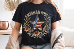 American Honey PNG, Rhinestone Star Patriotic Sublimation Product Image 8