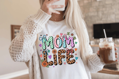 Mom life PNG sublimation | Mother's Day PNG T-Shirt Product Image 4