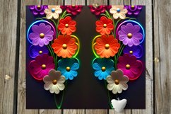 3 D Flowers | 14 Summer Skinny tumbler Sublimation designs Product Image 8