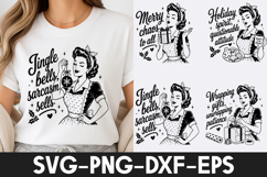 Funny Christmas SVG | Retro Christmas Quotes PNG DXF EPS SVG Product Image 1