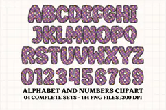 Halloween Alphabet png clipart, halloween letters doodle Product Image 2