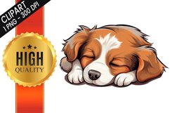 Cute Sleep Dog Sublimation PNG Design - Sublimation Design Product Image 1