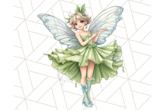 Pastel Fairy Garden Clipart, Cute Fairies &amp; Toadstools PNG Product Image 5