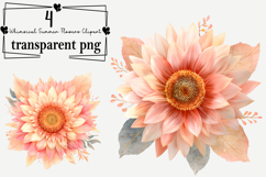 Whimsical Summer Flowers Clipart Watercolor PNG Product Image 1