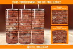 Brick Tumbler Wrap Designs, Sublimation Wrap Product Image 1