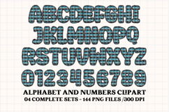 Neon Halloween Alphabet png clipart,halloween letters doodl Product Image 2
