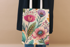 Colorful Boho Floral Seamless Patterns, Vibrant Watercolor Product Image 8