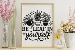 Be Leaf In Yourself Svg, Plant Lover Svg, Funny Gardener Svg Product Image 9