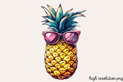 Pink Summer Sublimation Clipart PNG Product Image 1