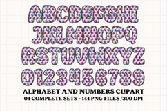 Happy Birthday Alphabet, birthday letters doodle clipart Product Image 2