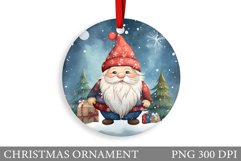 Gnome Christmas Ornament. Winter Gnome Ornament Design Product Image 1