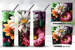 Colorful Flowers Tumbler Wrap Bundle PNG Product Image 8