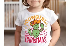 Cowgirl Christmas Cut file for Cricut Cute Cactus Christmas Product Image 2