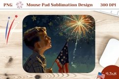 Patriotic Mouse Pad Sublimation, Vintage Mousepad Wrap Product Image 1