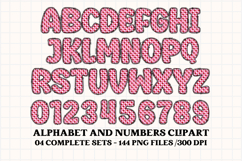Valentine Alphabet Clip Art, valentines day letters doodle Product Image 2