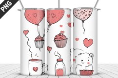 Valentine Cupcake 20 Oz Skinny Wrap| Valentine Tumbler Product Image 5