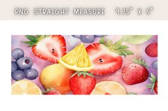 Summer Fruits Watercolor 16oz Libby Glass Can Wrap Product Image 2