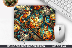 Halloween Cat Mouse Pad Sublimation, Halloween Mouse Pad PNG Product Image 1