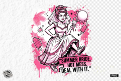 Summer Wedding Bride PNG Sublimation - Wedding PNG Product Image 1