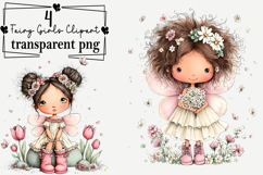 Whimsical Fairy Girls Clipart Watercolor PNG Product Image 1
