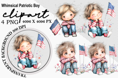 Watercolor 4th Of July Clipart png Watercolor png Product Image 1