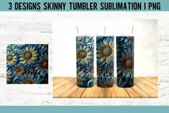 Turquoise Tooled Leather Tumbler Sublimation PNG Product Image 4