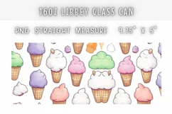 Ice cream watercolor Tumbler 16 oz Libbey Glass Can Product Image 2