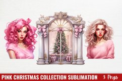 Pink Christmas Collection Sublimation, Pink Christmas PNG Product Image 1