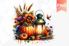 Autumn Pumpkin Harvest Sublimation - Autumn Clipart PNG Product Image 1