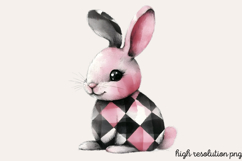 Black Pink Easter Clipart PNG Product Image 1