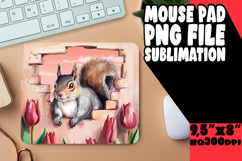 Whimsical Desk Pad Sublimation Ideas, Animals In Wall Product Image 1