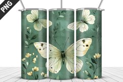 Flower Butterfly 20 oz Tumbler Design|Butterfly Tumbler Wrap Product Image 1