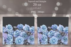 Floral Tumbler Sublimation Bundle | Blue Roses Tumbler Wrap Product Image 9
