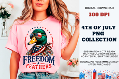 Freedom Feathers PNG | Patriotic Mallard Duck DTF Product Image 2