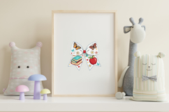 Teacher Butterfly Coquette Bow Clipart, teacher butterfly Product Image 7