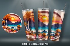 Summer 3D Tumbler Wrap |Tumbler Wrap Sublimation PNG Product Image 4
