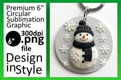 Snowman Sublimation Festive 3D Design Product Image 1
