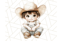 Cowboy Clipart PNG, Kid Western Country Graphic Product Image 4
