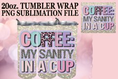 20oz Tumbler Wrap for Mom | Glitter Quotes Sublimation Product Image 1