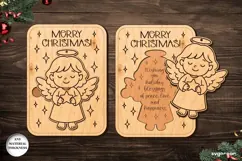 Christmas Angel Card Ornament SVG | Laser Cut | Glowforge Product Image 1