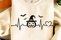 Halloween Heartbeat PNG, Pumpkin Heartbeat PNG, Halloween Product Image 1