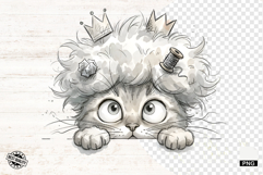 Whimsical Peeking Cat Png - Cats Clipart Product Image 1