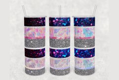 Faux Glitter Striped 20oz sublimation design tumbler Product Image 1