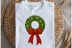 Oil painted Christmas wreath png design for T-shirts Product Image 5