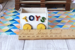 Miniature toy box laser cut download file. Dollhouse nursery Product Image 8