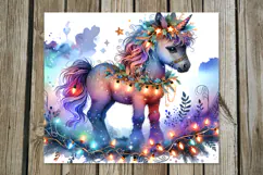 Christmas horse & garland | 4 Sublimation Tumbler designs Product Image 4