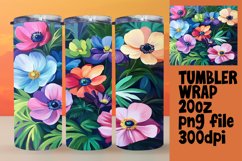 Stunning Oil Flower Tumbler Wrap for Sublimation Product Image 1